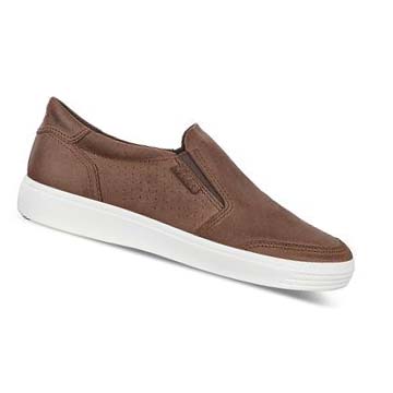 Chaussures Casual Ecco Soft 7 Slip-on Homme Marron | FR 481MQZ